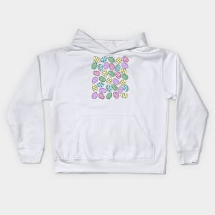 Cute Pastel Easter Eggs Holiday Doodle Design, made by EndlessEmporium Kids Hoodie